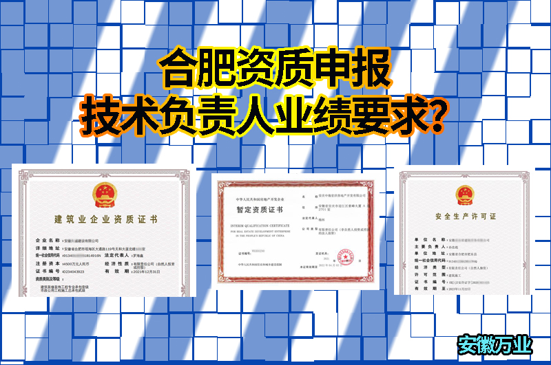 合肥資質(zhì)申報(bào)技術(shù)負(fù)責(zé)人業(yè)績(jī)要求？