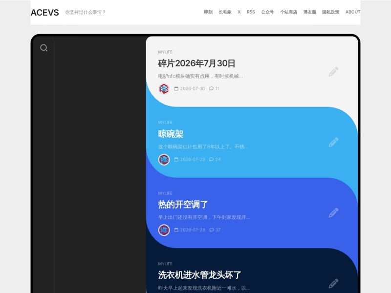 ACEVS – 你坚持过什么事情？