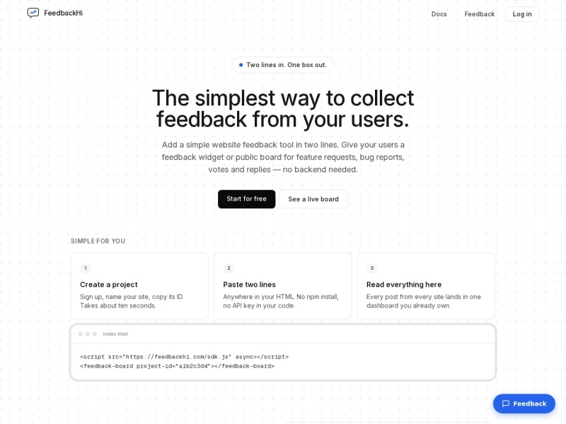 Website Feedback Tool & User Feedback Widget | FeedbackHi