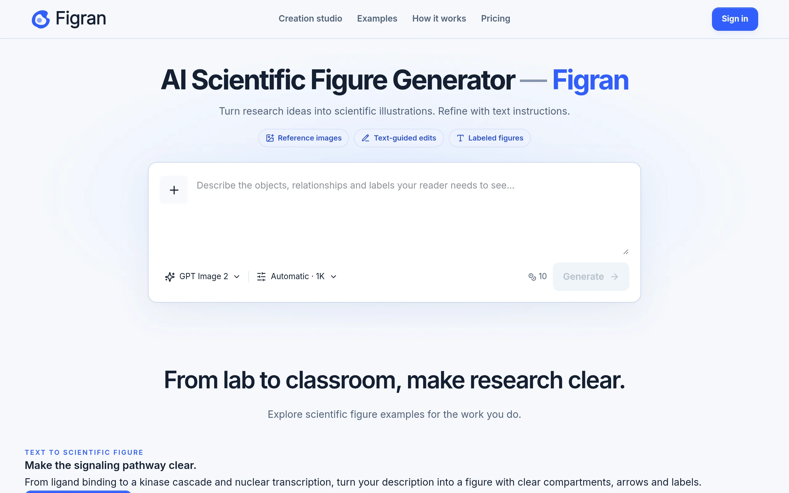 AI Scientific Figure Generator | Figran