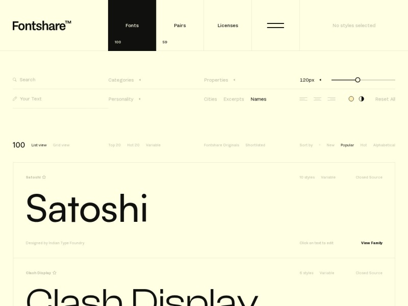 Fontshare: Quality Fonts. Free.