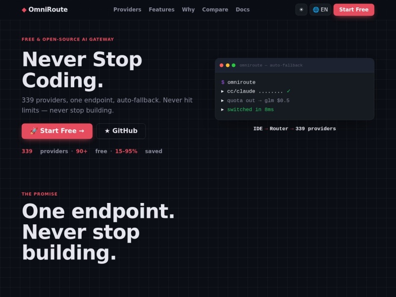 OmniRoute — Free AI Gateway for Multi-Provider LLMs