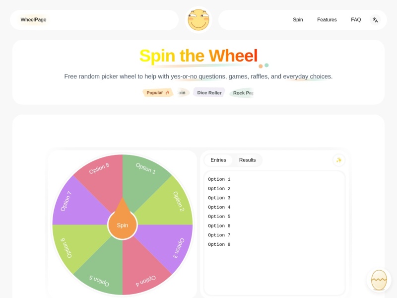 Spin the Wheel - Free Random Wheel Picker