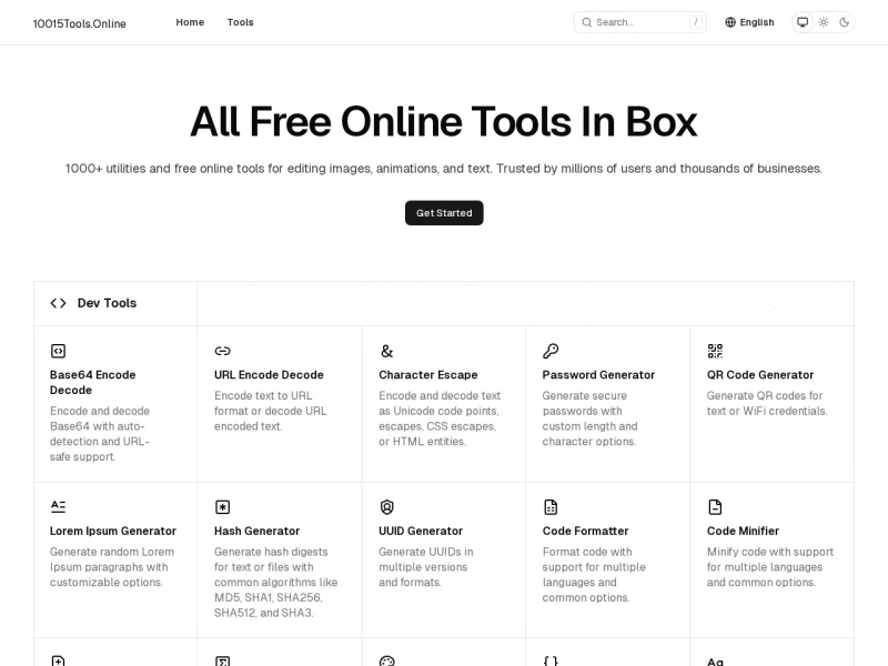 10015 IO TOOLS - All Free Online Tools In Box