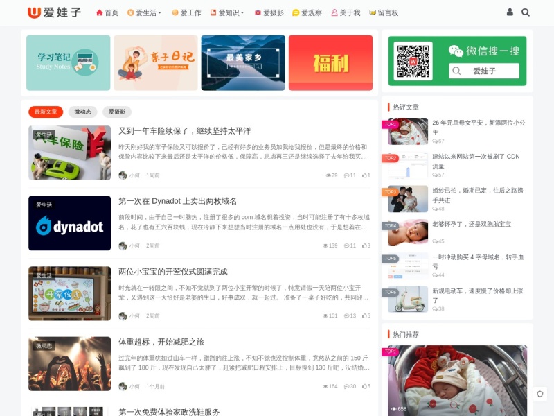 爱娃子 - 分享电气技术、域名投资、网站建设、技术折腾与奶爸生活，原创真实，陪伴成长。