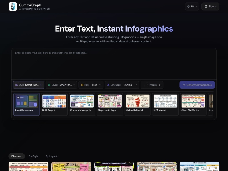 Summagraph: Turn Text into Share-Ready Infographics