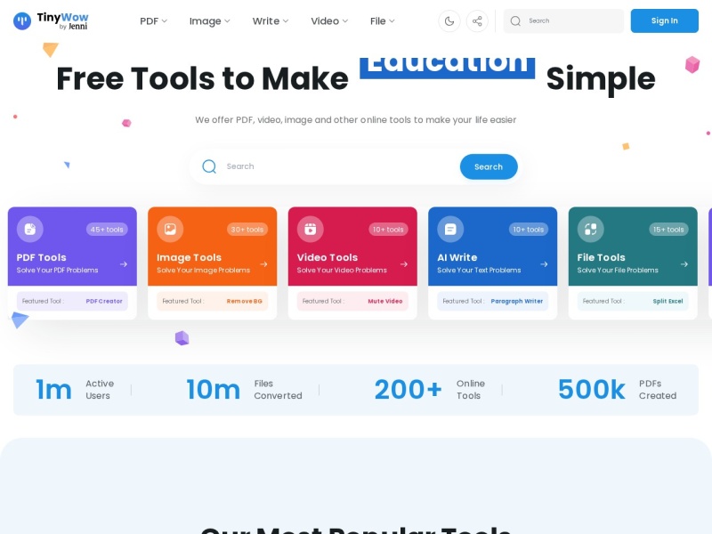 
                    Free AI Writing, PDF, Image, and other Online Tools - TinyWow
            